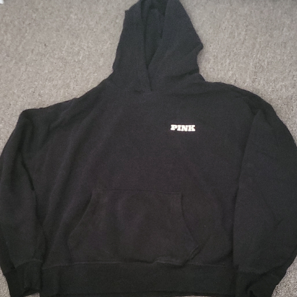 PINK Victoria's Secret Black Hoodie Sweater